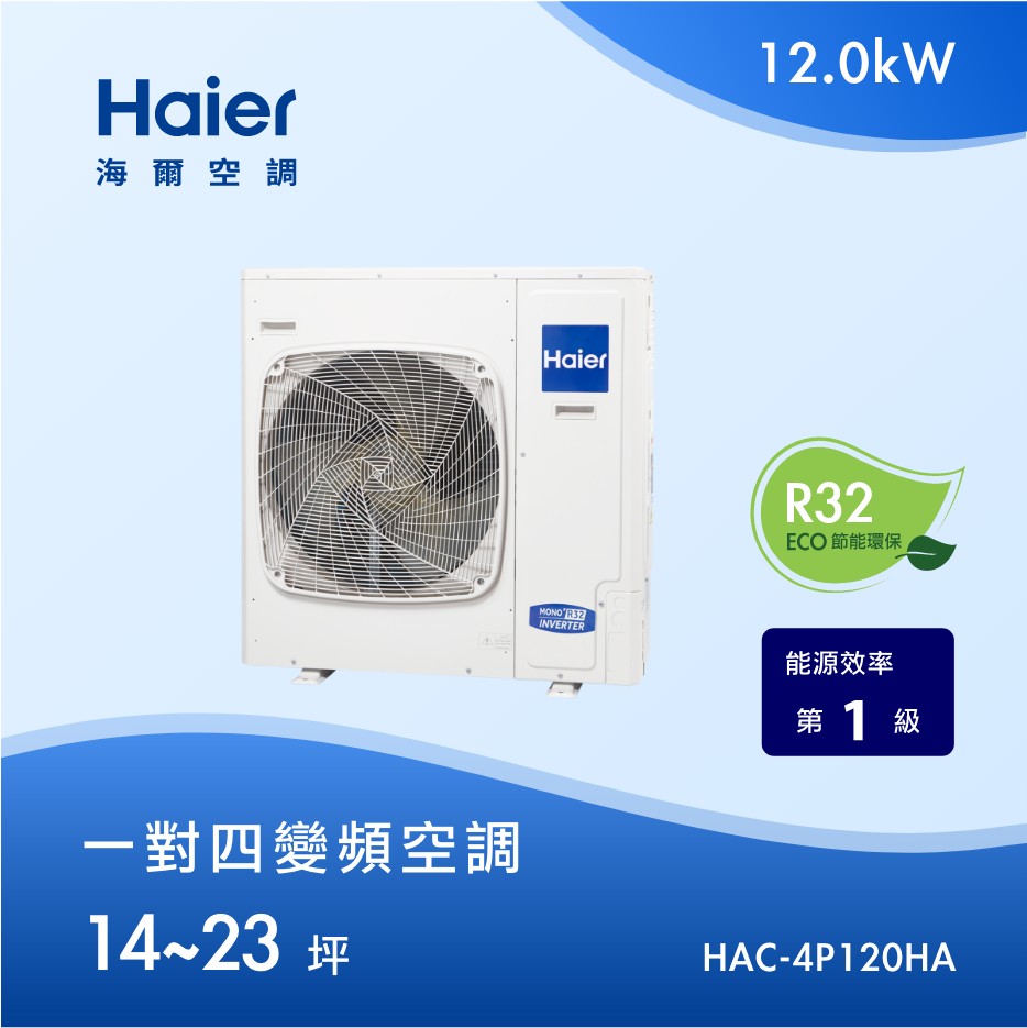 14~23坪 一對四變頻空調 HAC-4P120HA
